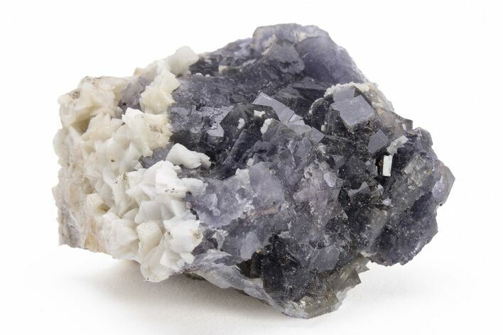 Gemmy, Purple, Cubic Fluorite Cluster w/ Dolomite - Moscona Mine #219045